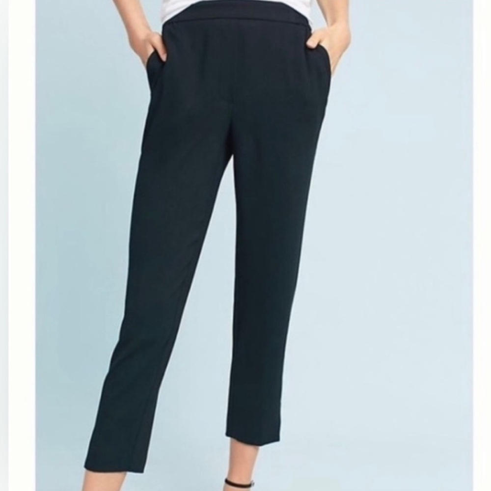 Anthropologie Essential Pull On Trouser Pants Women’s Size Small Black Office